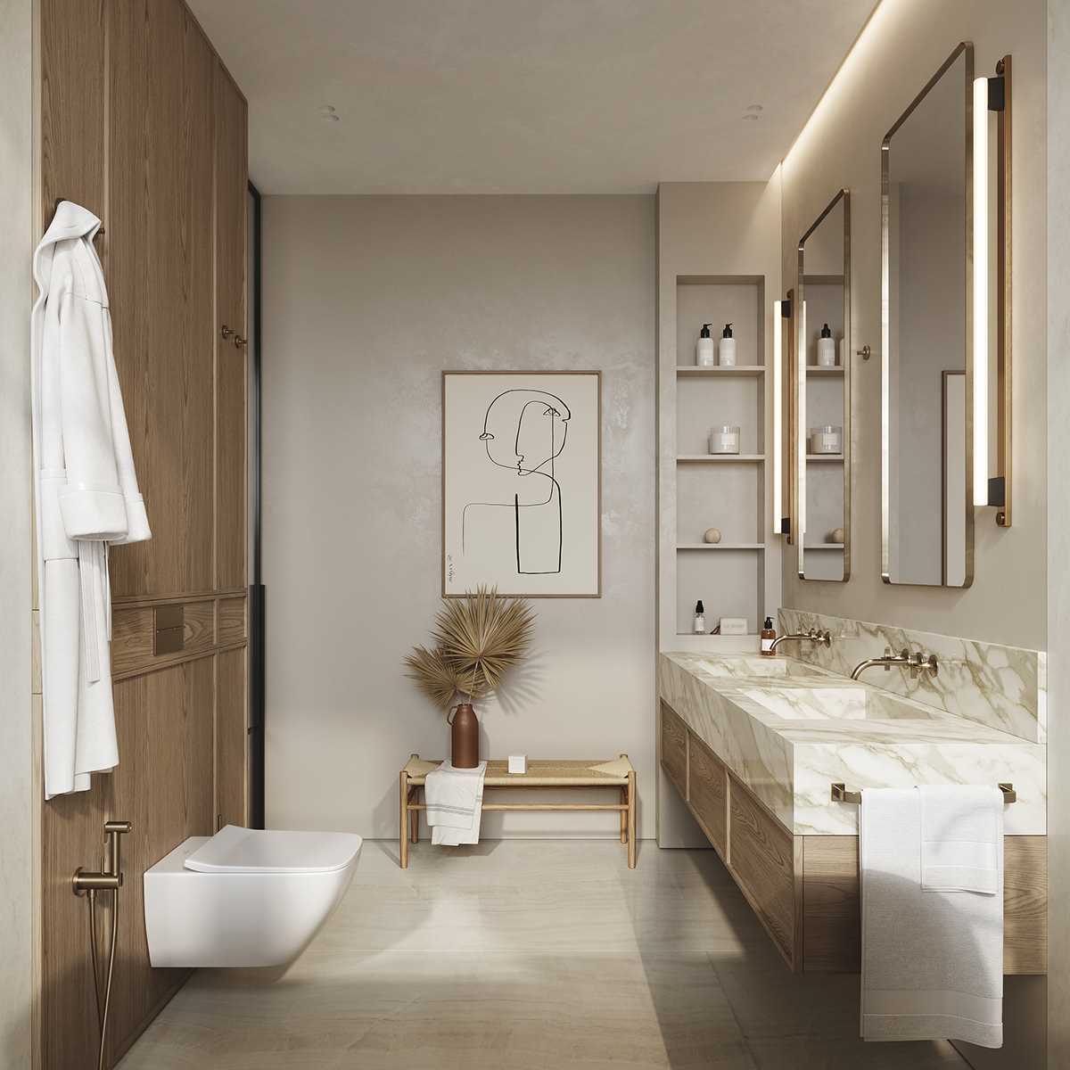 Современные тенденции в дизайне ванных комнат: отделка и материалы