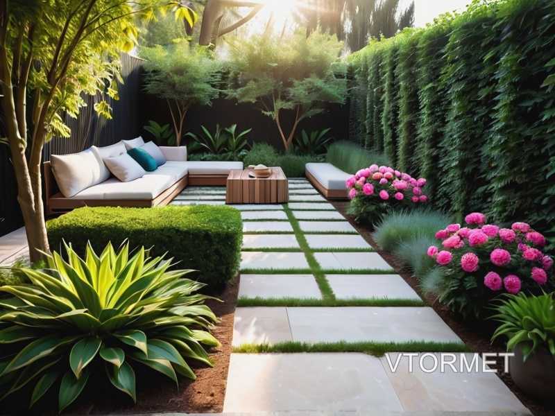 Вдоль дорожек и ограды